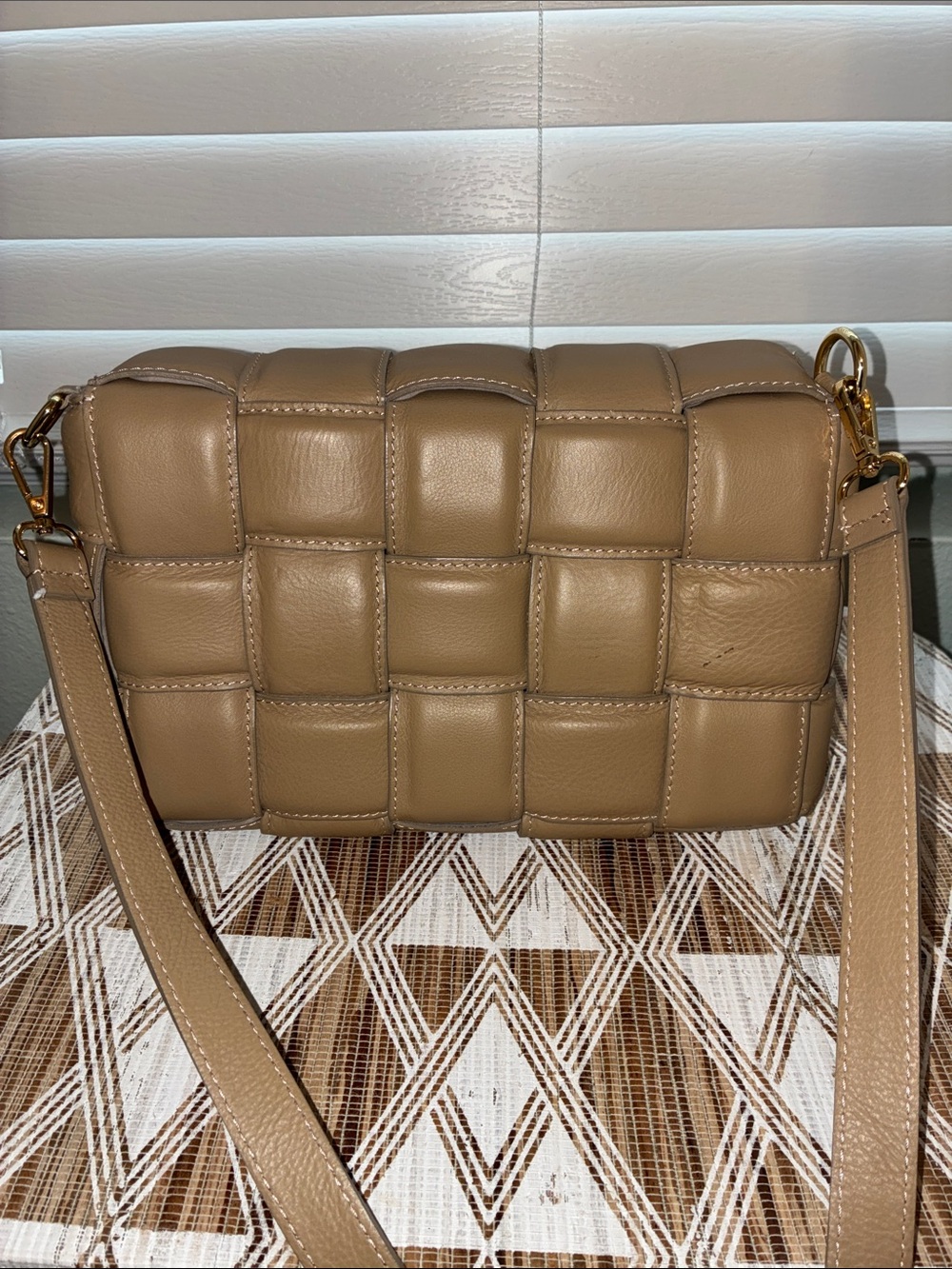 Unica! Firenze Woven Leather Flap Crossbody